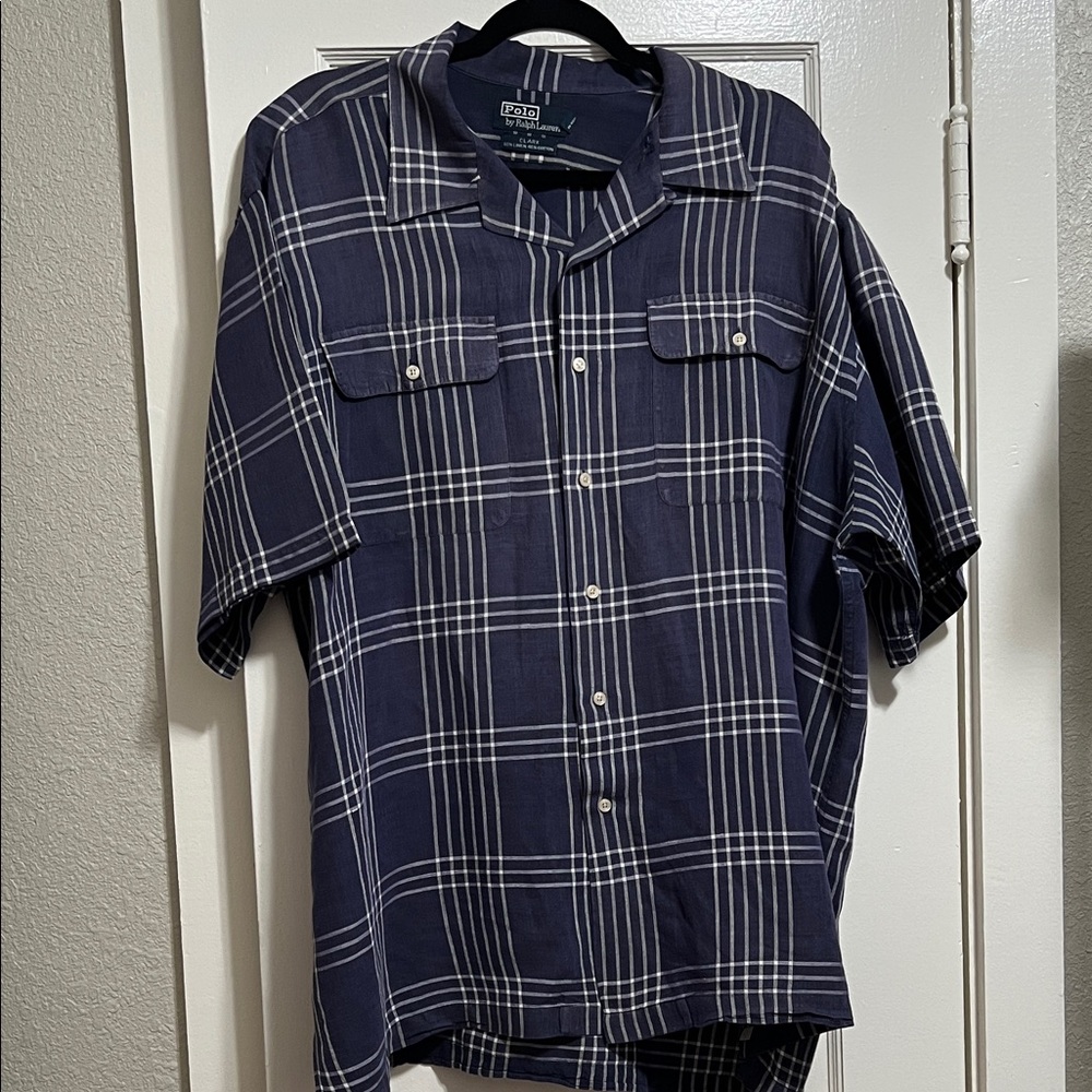 Polo Ralph Lauren Navy Plaid Men's Shirt